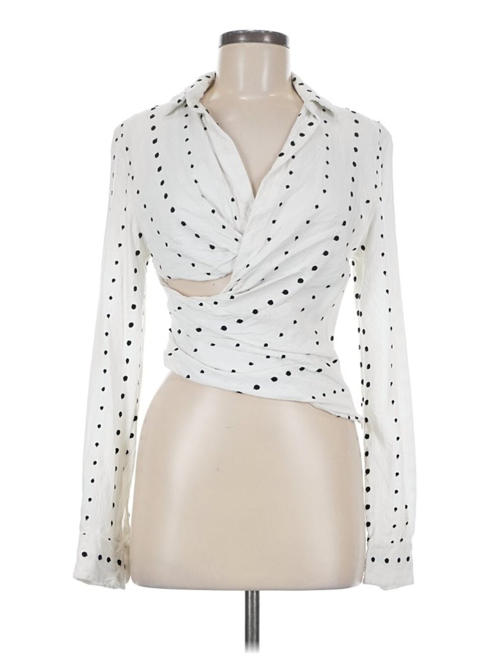 Jacquemus Polka Dot Wrap Blouse